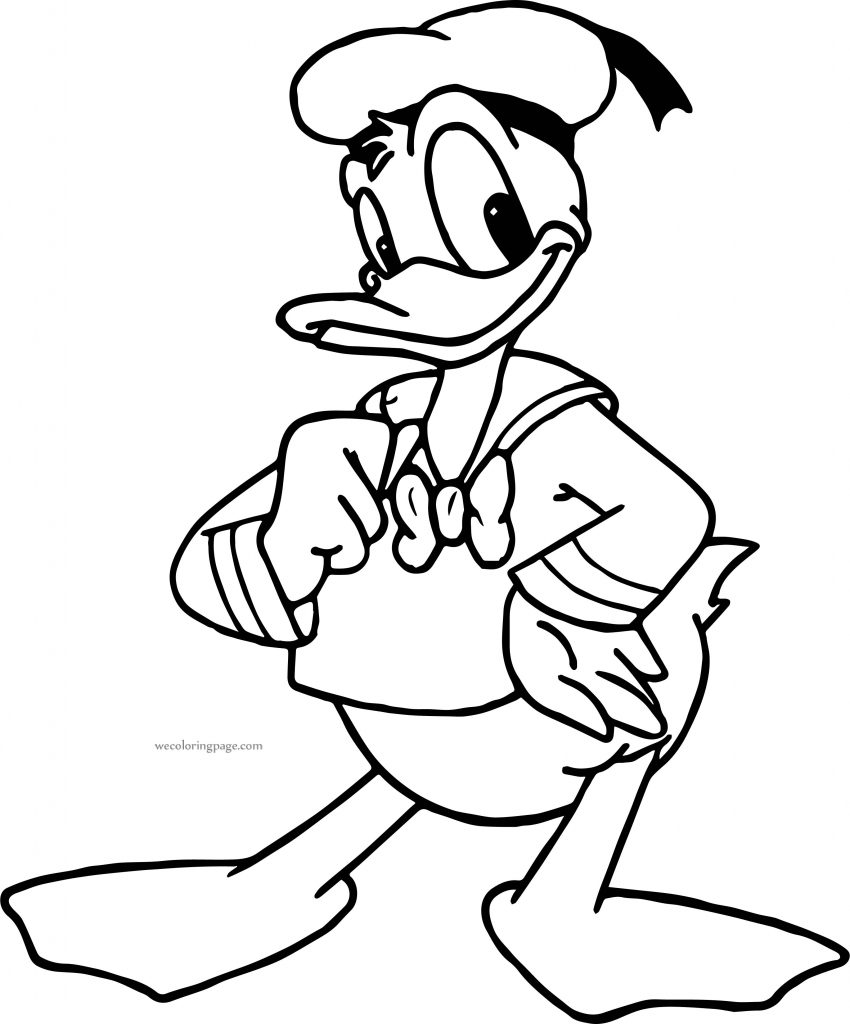 Donald Duck Pose Coloring Page - Wecoloringpage.com