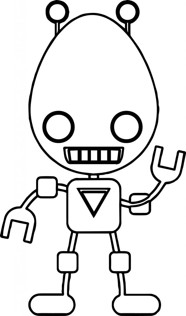 Egg Robot Coloring Page | Wecoloringpage.com