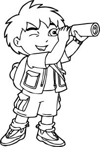 Go Diego Go Watching Coloring Page