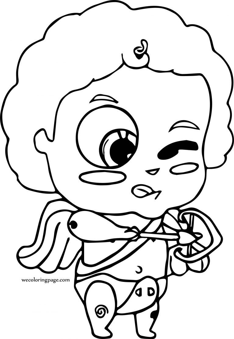 Little Cupido Kid Coloring Page - Wecoloringpage.com