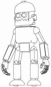 Old Robot Coloring Page