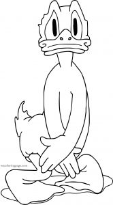 Ops Funny Donald Duck Coloring Page