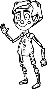 Pinocchio Character Design Coloring Page