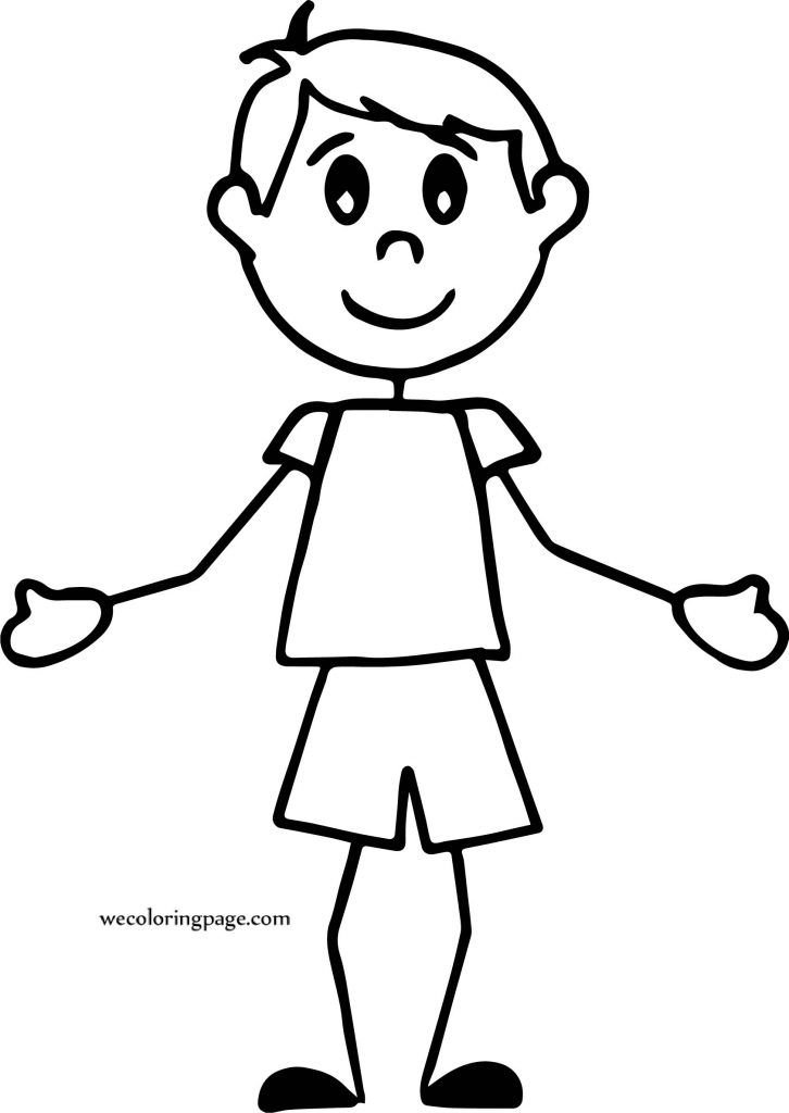 Some Stick Boy Coloring Page | Wecoloringpage.com