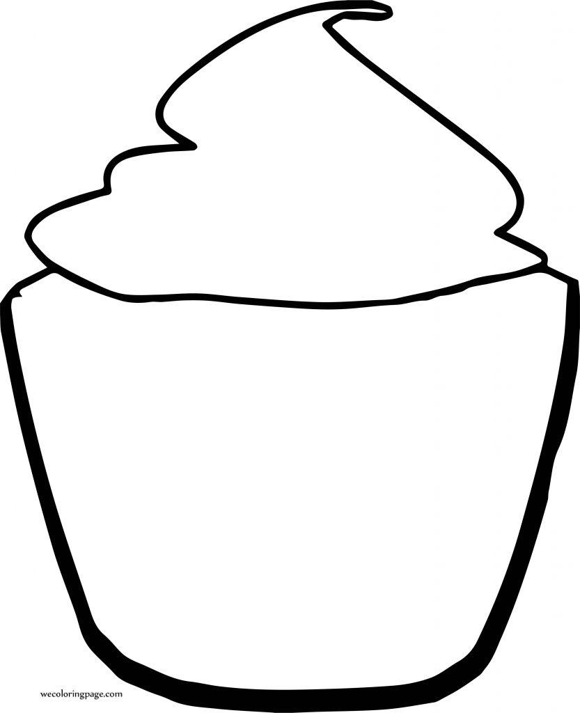 Teal Cupcake Coloring Page | Wecoloringpage.com