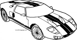 Two Line Sports Car Coloring Page
