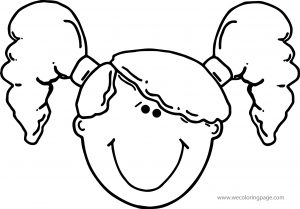Up Boy Girl Tail Hair Coloring Page