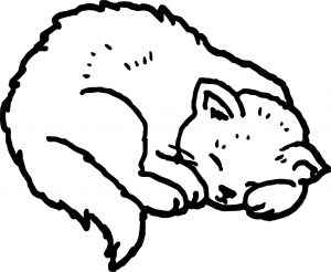 Between Cat Coloring Page