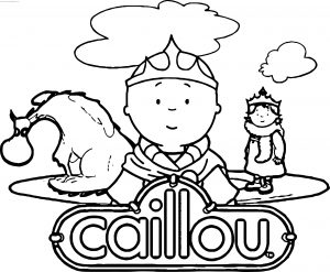 Caillou Dragon Lord Coloring Page