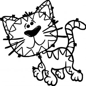 Call Cat Coloring Page