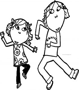 Charlie And Lola Dance Coloring Page