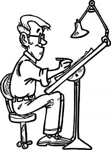 Computer Engineer Working Coloring Page