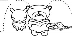 Crying Bear Characters Coloring Page
