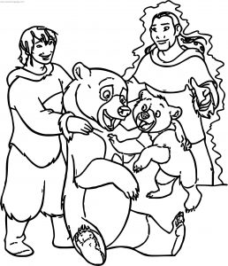 Disney Brother Bear Family Coloring Pages
