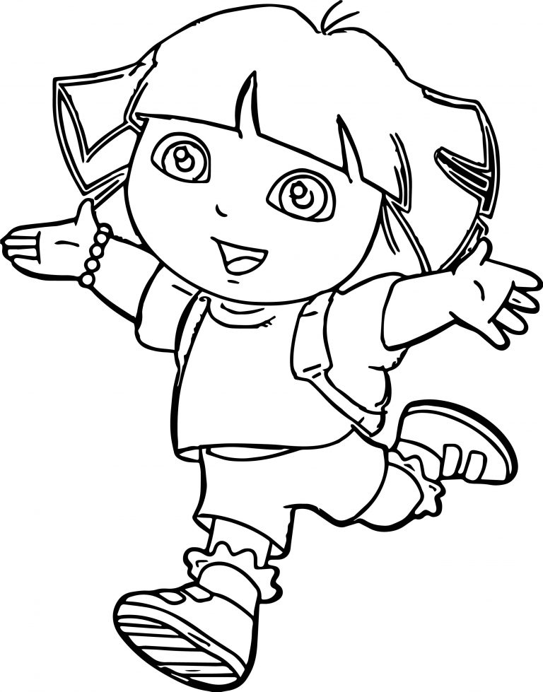 Dora Cartoon Coloring Pages - Wecoloringpage.com