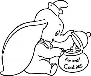 Dumbo Cookies Coloring Pages