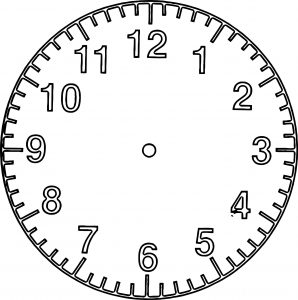 Empty Middle Clock Coloring Page