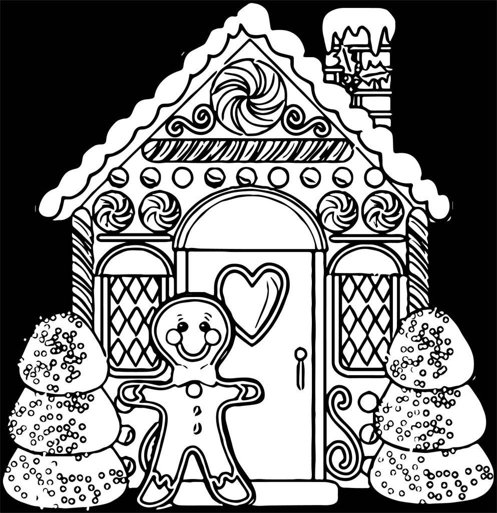 Free Gingerbread House Amazing Gingerbread House Coloring