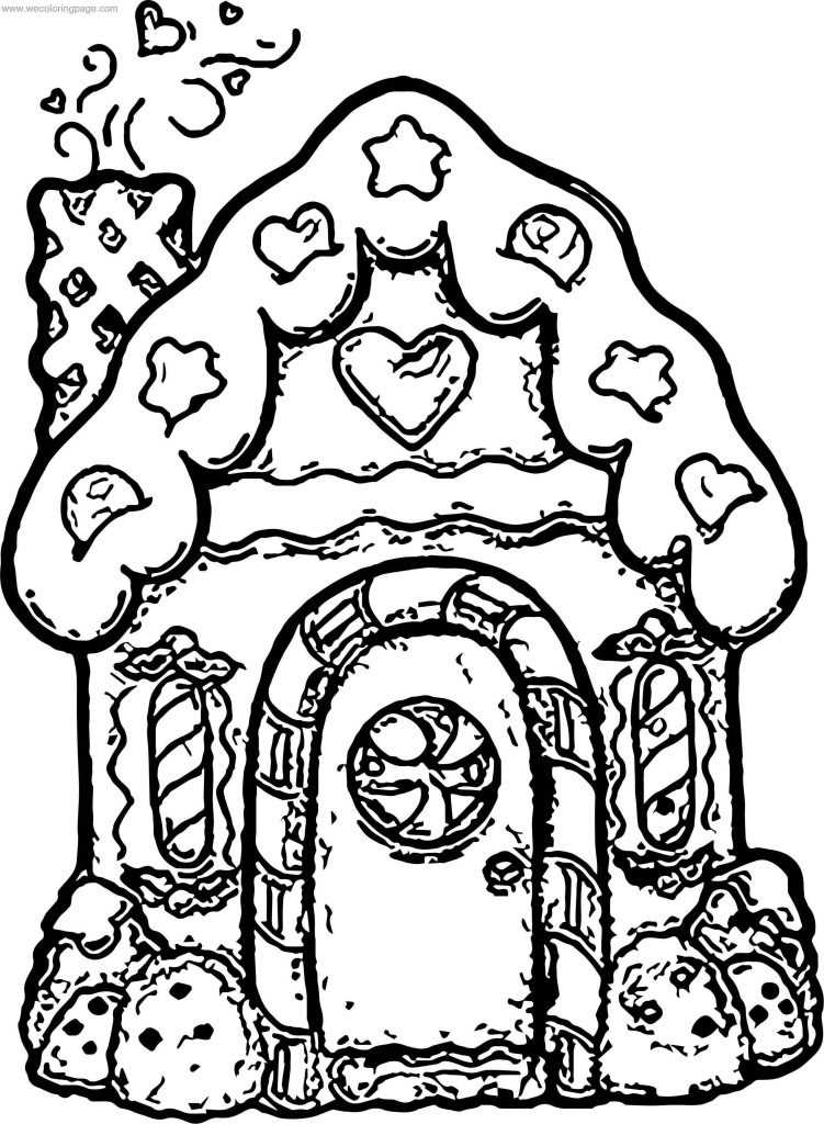 Gingerbread Sketch House Coloring Page - Wecoloringpage.com