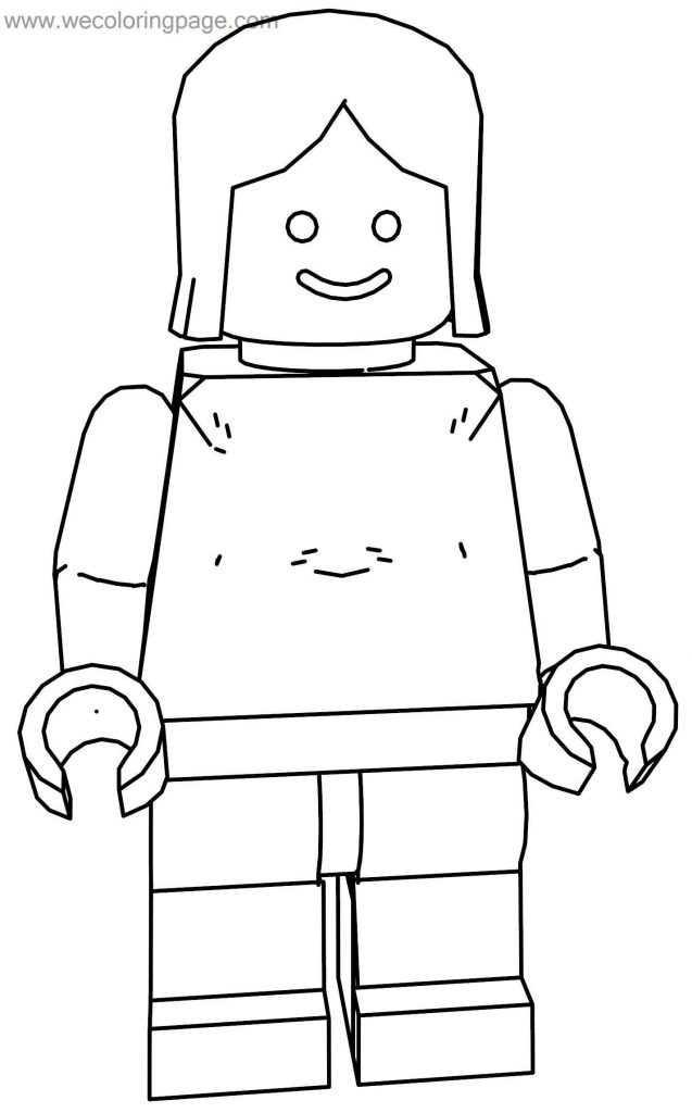 Girl Woman Lego Coloring Page - Wecoloringpage.com