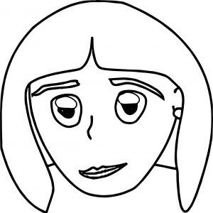 Girls Face Clip Art Coloring Page