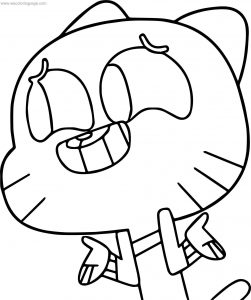 Gumball I Dont Know Coloring Page