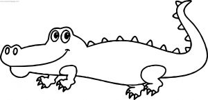 Hand Crocodile Alligator Coloring Page