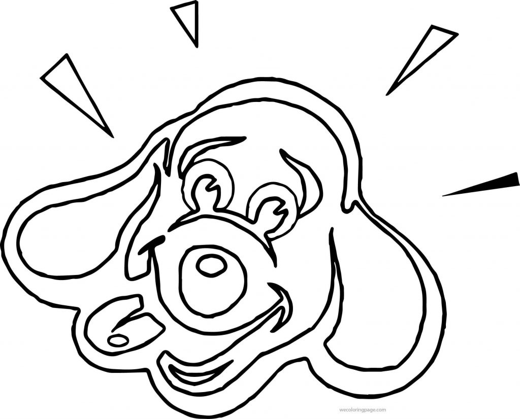 Happy Dog Face Coloring Page - Wecoloringpage.com