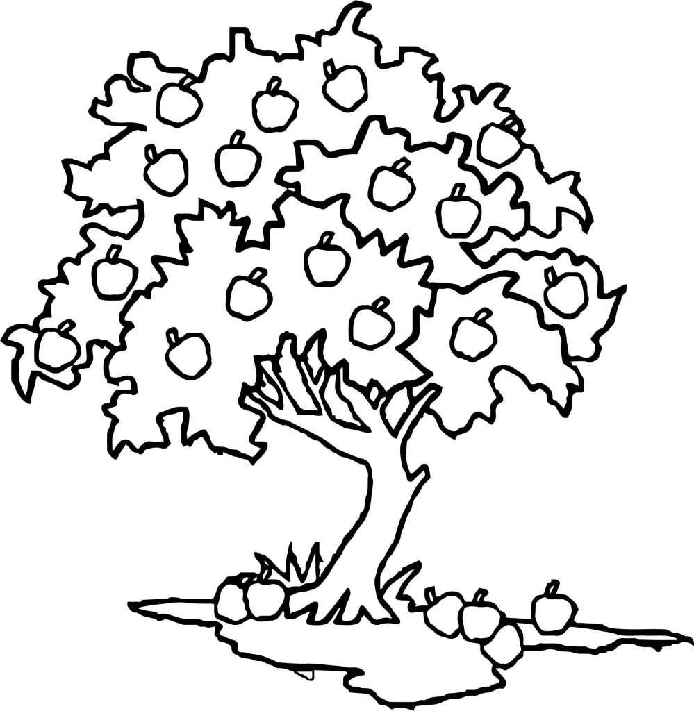 How To Draw Apple Tree Coloring Page - Wecoloringpage.com