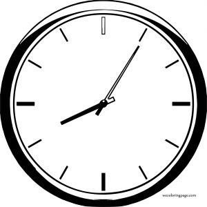 Illustration Of A Clock Coloring Page