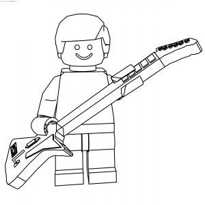 Lego Guitar Hero Coloring Page