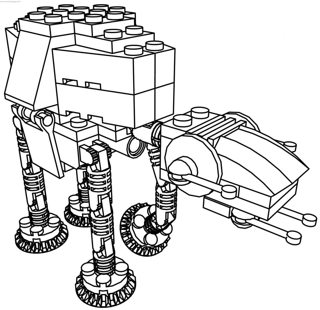 Lego Star Wars Mini At At Coloring - Lego Star Wars Mini At At Coloring Page 1024x992 