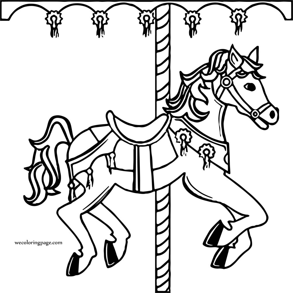 Lunapark Horse Circus Coloring Page - Wecoloringpage.com