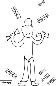Money Man Coloring Page