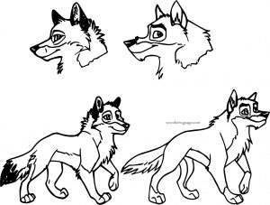 My Style Vs Balto Style Wind Wolf Coloring Page