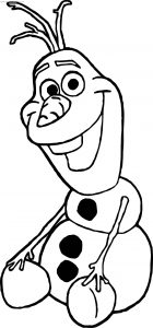 Olaf Sitting Coloring Page