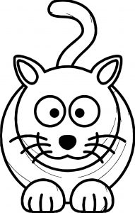 Old Cat Coloring Page