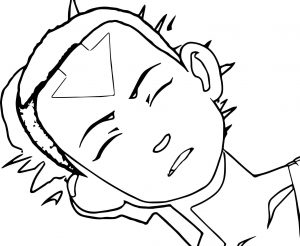 One Avatar Aang Coloring Page