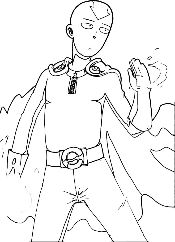 One Punch Aang Sharknob Avatar Aang Coloring Page - Wecoloringpage.com