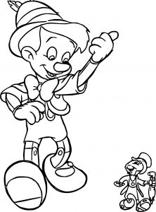 Pinocchio And Jiminy Pinpals Coloring Page