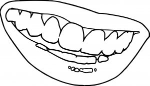 Smile Teeth Dental Coloring Page