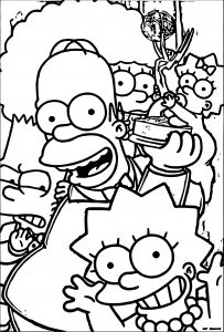 The Simpsons Family Coloring Page