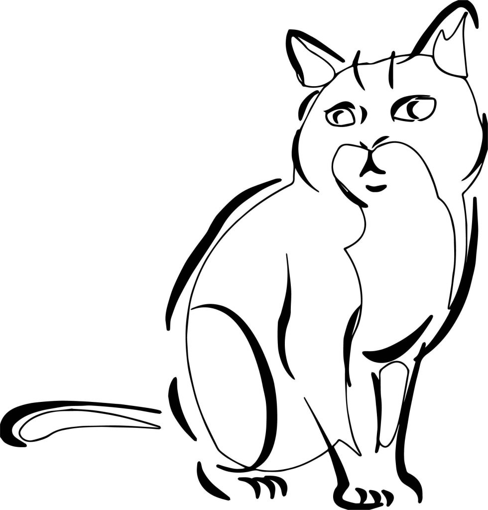 Three Cat Coloring Page - Wecoloringpage.com