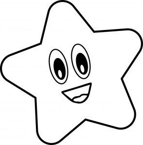 Very Happy Star Coloring Page