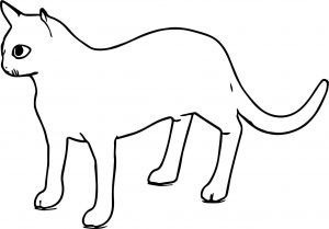 Went Cat Coloring Page