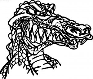 Wild Crocodile Alligator Coloring Page