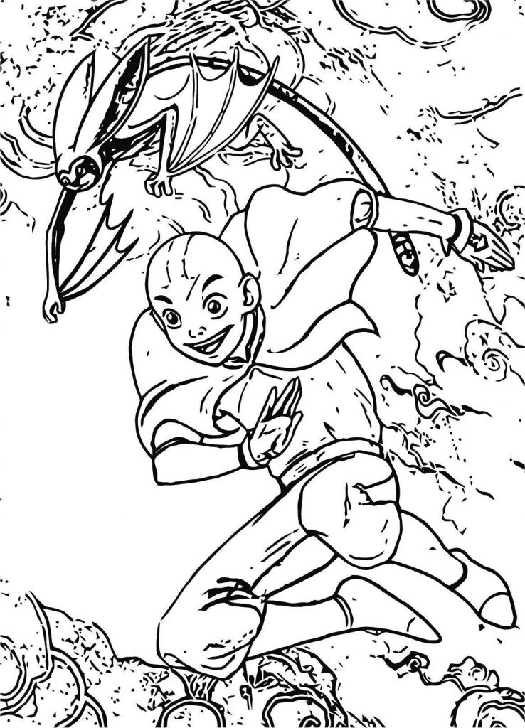 Team Avatar Aang Coloring Pages Coloring Pages