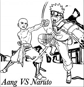 Aang Vs Naruto Tony Antwonio Dwepz Avatar Aang Coloring Page
