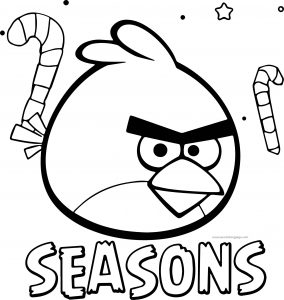 Angry Birds Seasons Candy Coloring Page