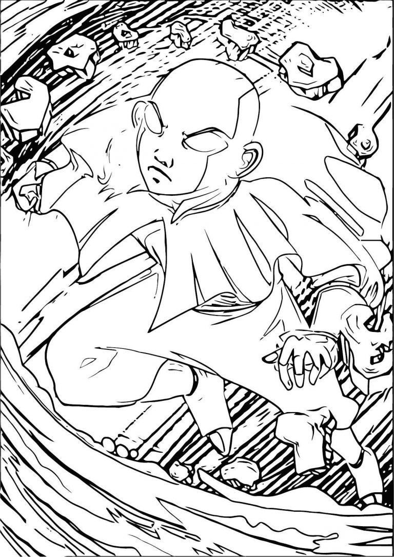 Chibi Ba Aang Cameo Chan Avatar Aang Coloring Page | Wecoloringpage.com